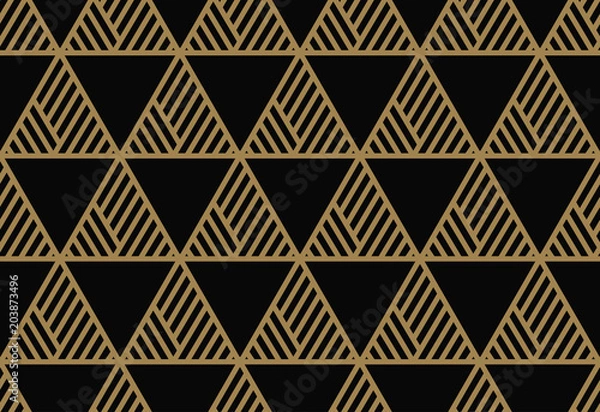 Fototapeta Modern Luxury stylish geometric textures with lines seamless patterns