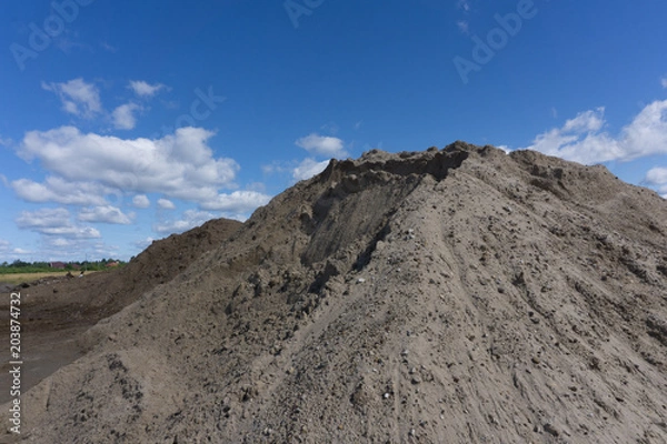 Fototapeta sand and background sea with sky in blue color .