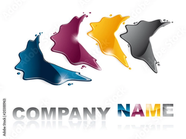 Obraz Liquid Metal Logotype [CMYK]