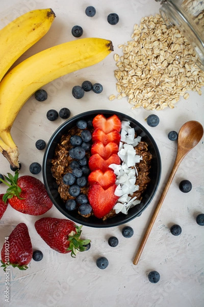 Obraz Chocolate overnight oats