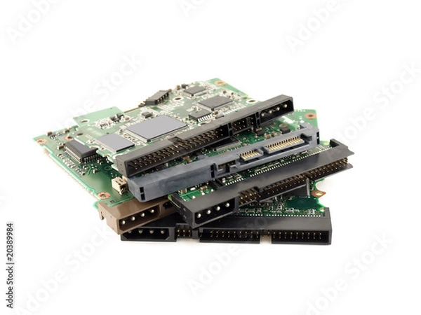 Fototapeta Controller cards for hard drives