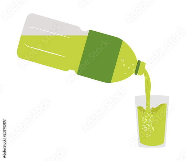 Fototapeta 緑茶　ペットボトル