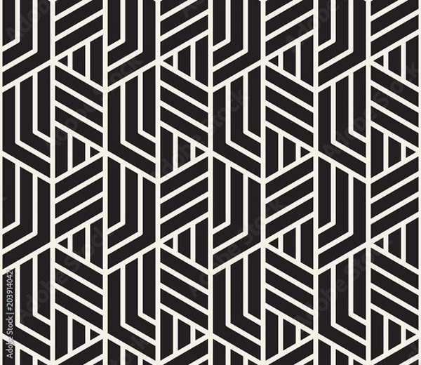 Fototapeta Vector seamless pattern. Modern stylish abstract texture. Repeating geometric tiles