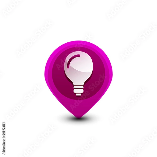 Obraz Light bulb, new idea concept web button