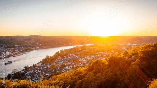 Obraz "Erpeler Ley" Sunset, Rhine Valley, Germany