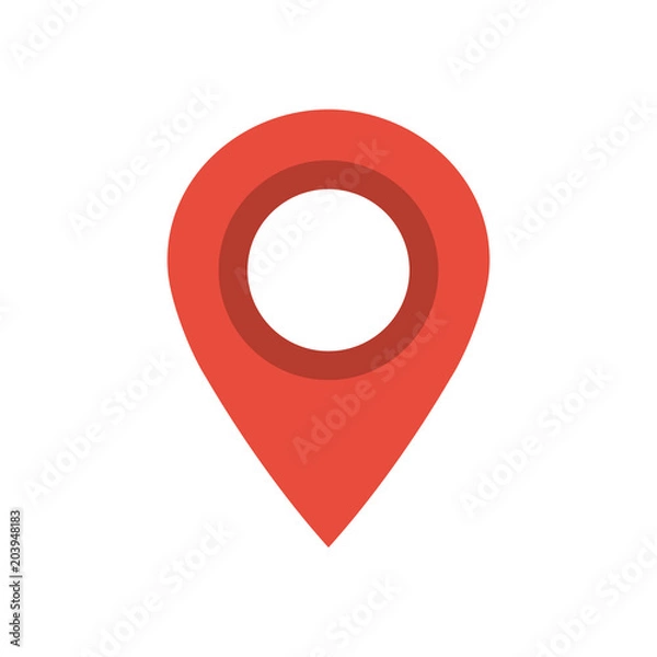 Obraz map pointer, pin, map icon - arrow pin, compass location sign