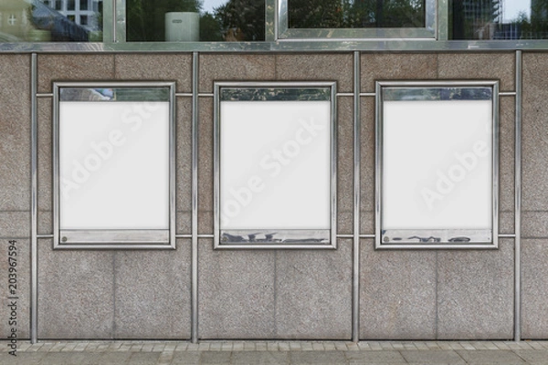 Obraz Three blank bulletin board mock up