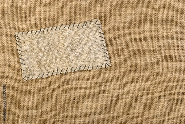 Obraz Sackcloth tag on sackcloth material