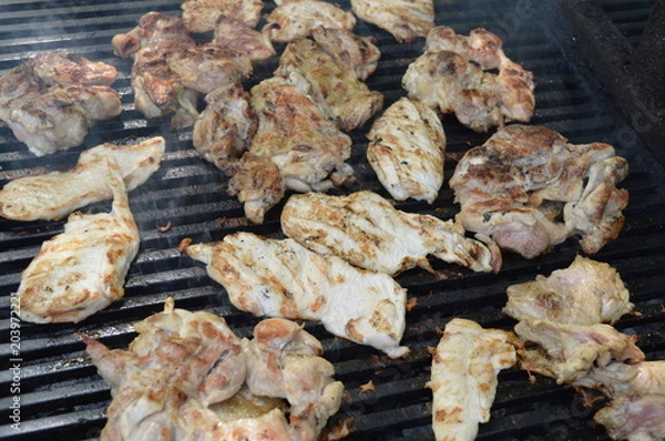Obraz Chicken on barbecue 