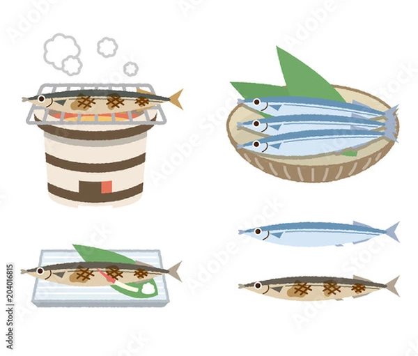 Fototapeta サンマ　いろいろ