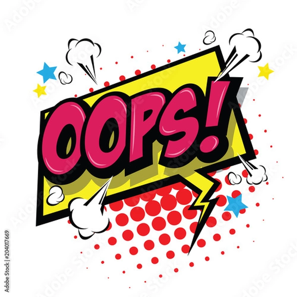 Obraz Oops! - Commic Speech Bubbe