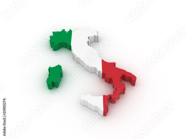 Fototapeta Map of Italy