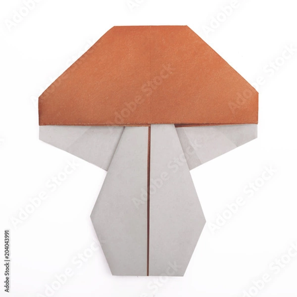 Obraz Mushroom origami isolated