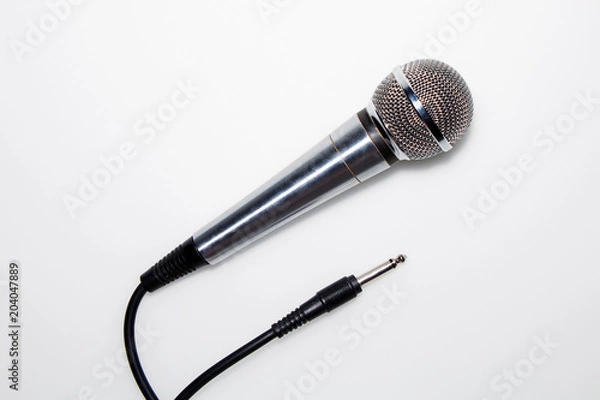 Fototapeta Microphone on a white background. Isolate