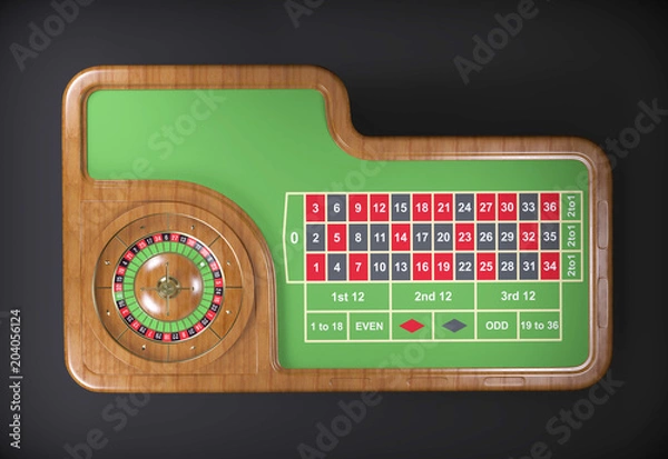 Fototapeta Roulette desk. 3D rendering