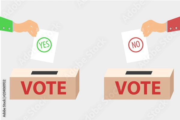 Fototapeta Vote. Yes or no
