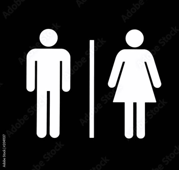 Obraz unisex bathroom symbol