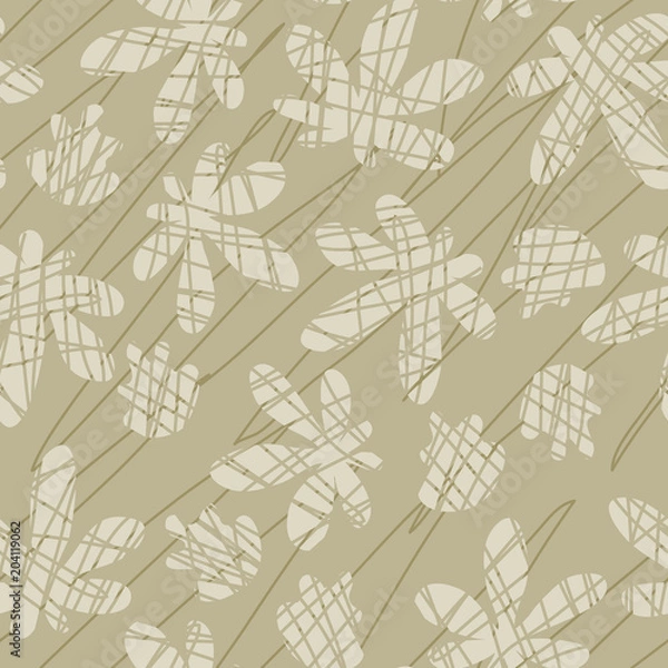 Obraz Seamless pattern with autumn leaves. Vector illustration