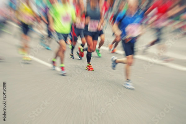 Fototapeta Marathon Läufer