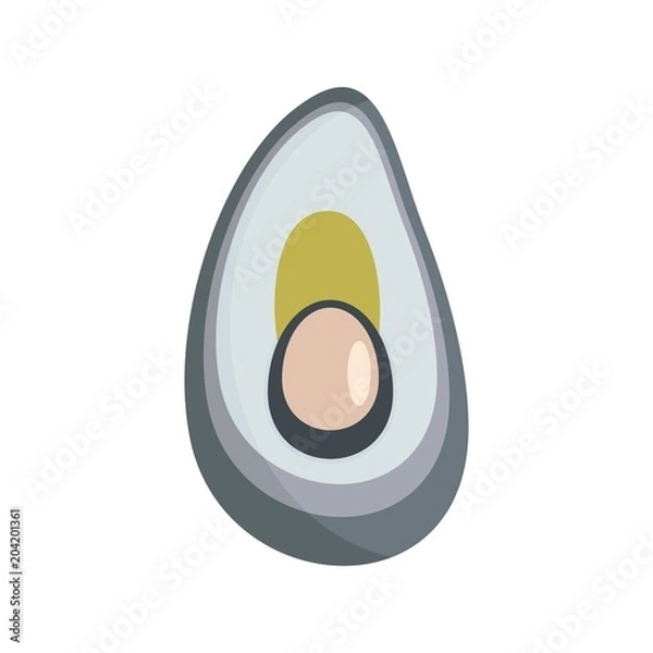 Fototapeta Ocean shell icon. Flat illustration of ocean shell vector icon for web