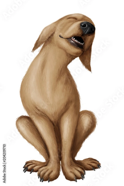 Obraz Cheerful dog illustration