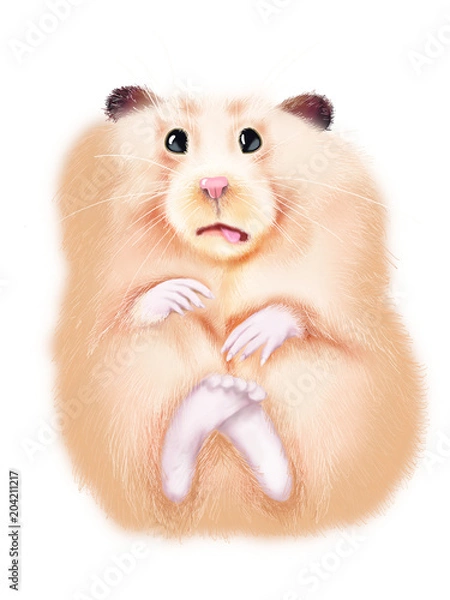 Obraz Funny hamster illustration