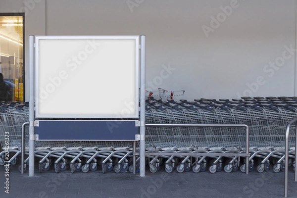 Obraz Pusty billboard w supermarkecie