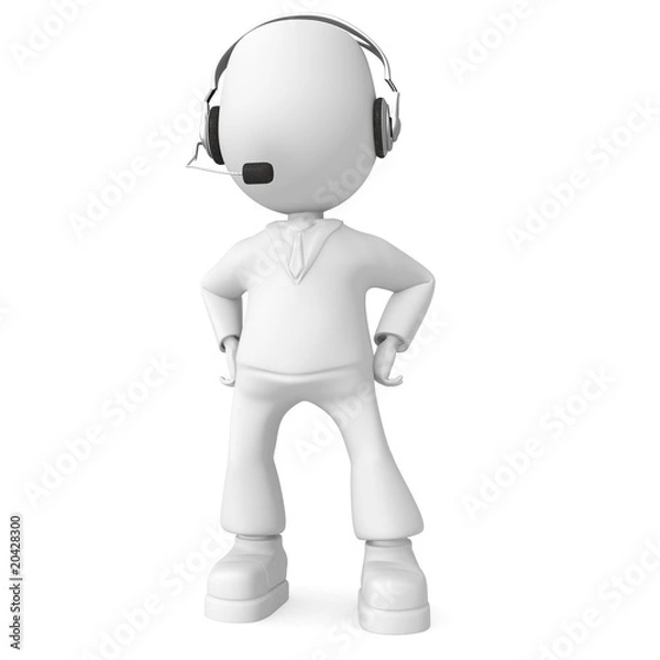 Obraz Man with headphones