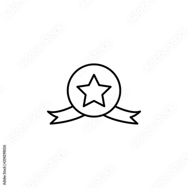 Fototapeta star medal icon. Element of Succes and awards for mobile concept and web apps. Detailed star medal icon can be used for web and mobile. Premium icon