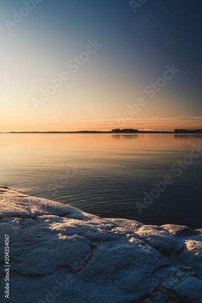 Obraz Lake at sunset