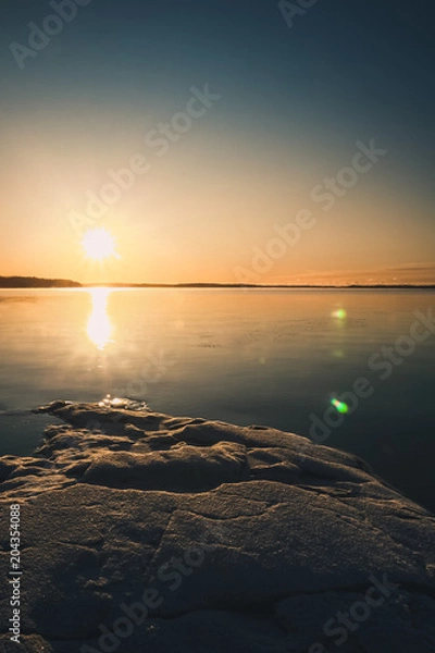 Obraz Lake at sunset