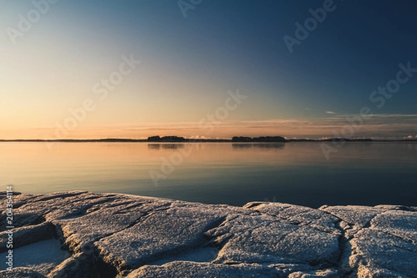 Obraz Lake at sunset