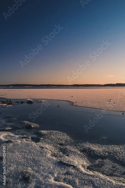 Obraz Lake at winter time