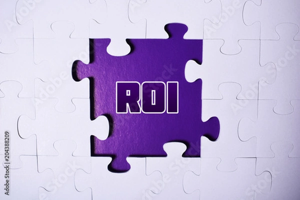 Obraz Puzzle with the word:ROI