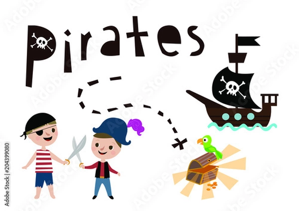 Obraz children pirates 