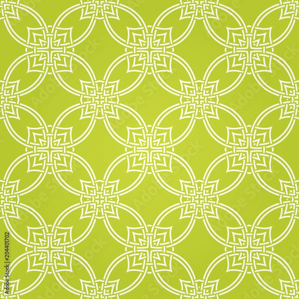 Obraz Seamless abstract green pattern with lines. Vector illustration