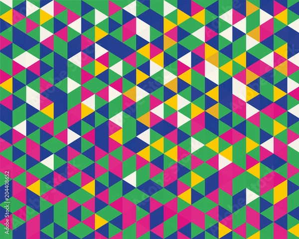 Obraz Vector abstract geometric cube and triangle angular colorful pattern. Background for design layout and poster.