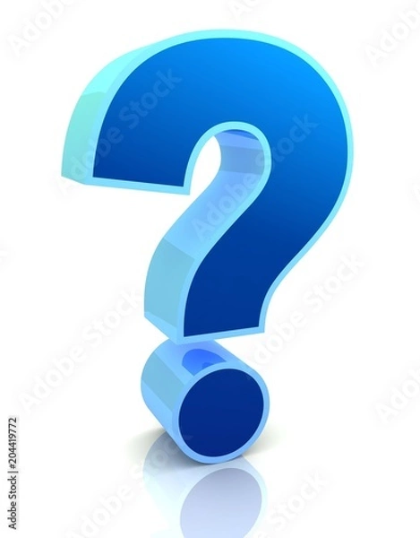 Fototapeta question mark 3d illustration isolated