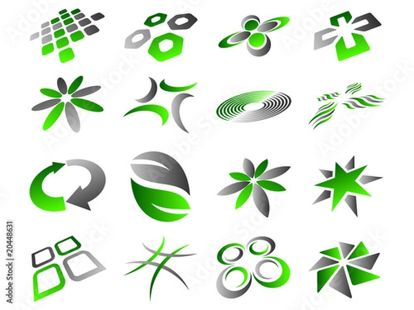 Obraz Vector Abstract Logo Icon Design Set
