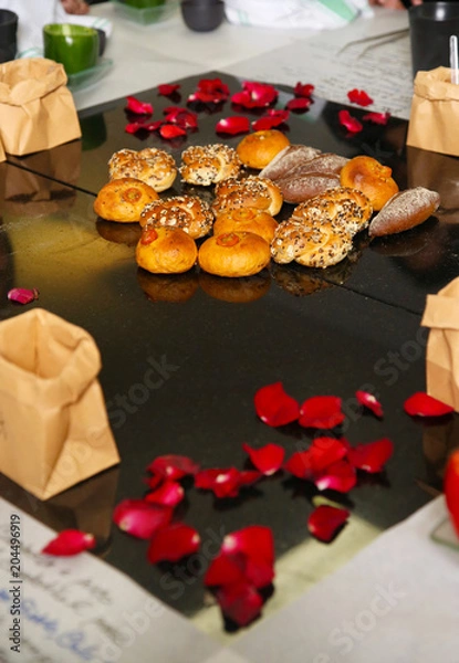 Fototapeta Creative restaurant table arrangement