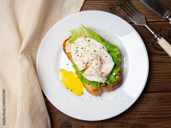 Fototapeta poached egg