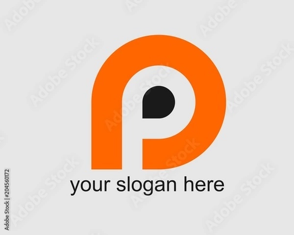 Fototapeta p logo vector