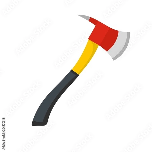 Obraz Pickaxe icon. Flat illustration of pickaxe vector icon for web