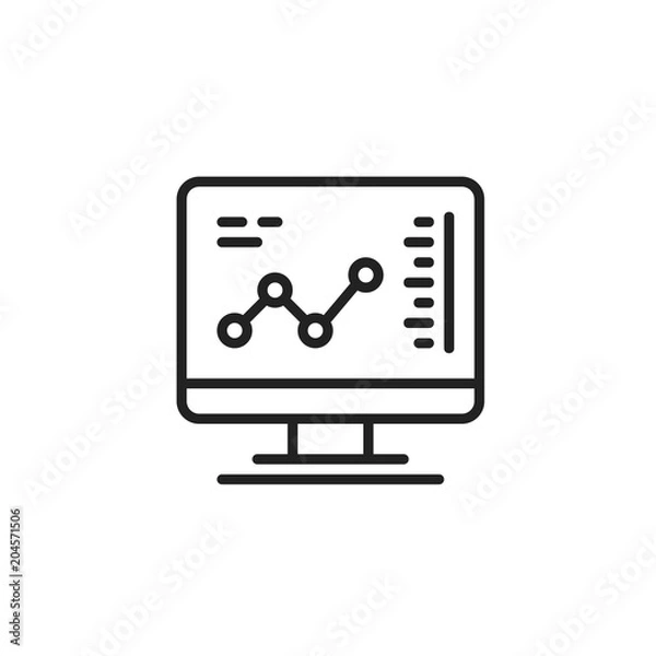 Fototapeta Computer Statistics Graph icon