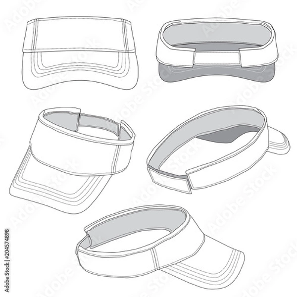Fototapeta Vector template for Sun Visors