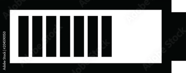 Fototapeta Monochrome Battery level illustration