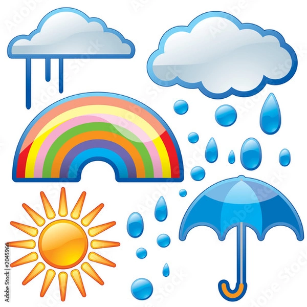Obraz shiny weather icons