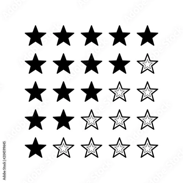 Obraz Five stars rating