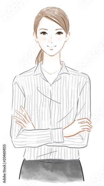 Fototapeta 腕組みをした女性