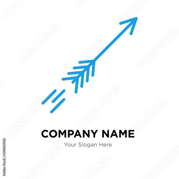 Fototapeta Arrow company logo design template, colorful vector icon for your business, brand sign and symbol